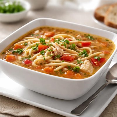 Ciorba de pui cu taitei