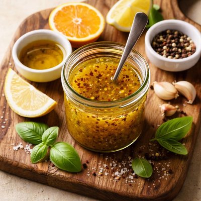 Citrus olive oil dressing