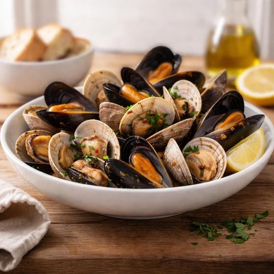 Clams and mussels