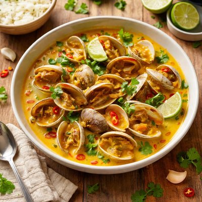 Clams in curry sauce