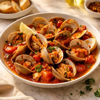 Clams in tomato sauce