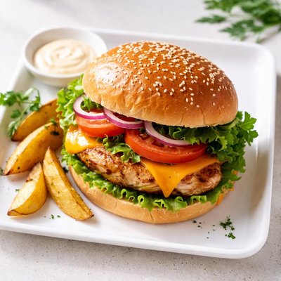 Classic chicken burger from ihealthy