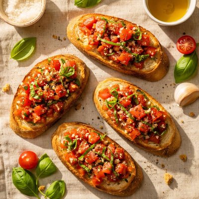 Classic italian bruschetta