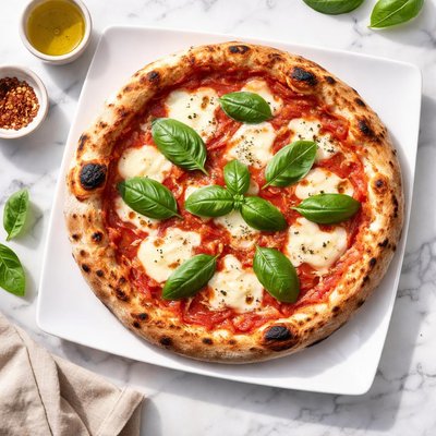 Classic neapolitan margarita pizza
