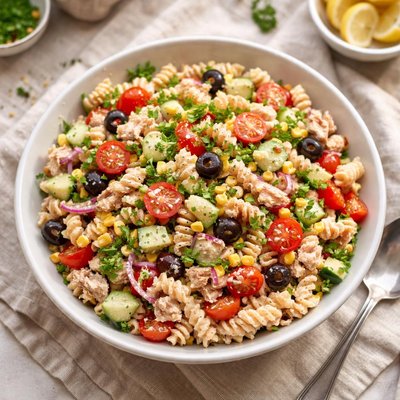 Classic tuna pasta salad