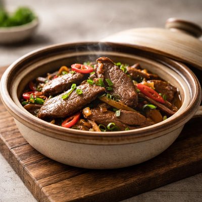 Claypot pork liver