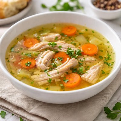 Clear chicken soup