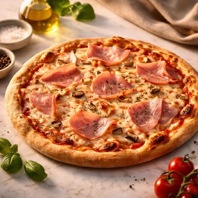 Clever pizza schinken