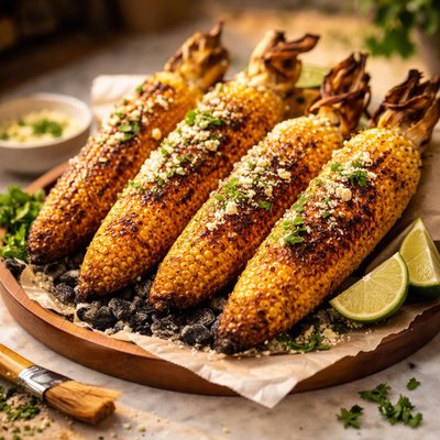 Coal-roasted corn