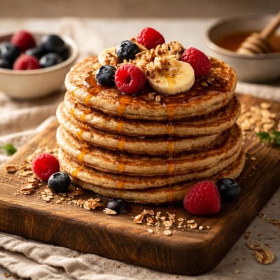 Coarse cereal pancakes