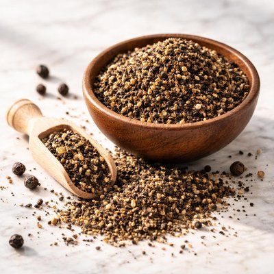 Coarsely ground black pepper