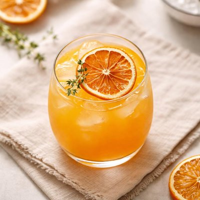 Cocktail with dried orange slice