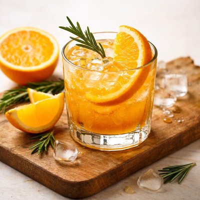 Cocktail with orange slice