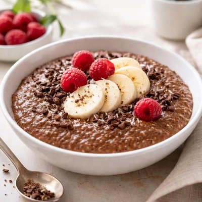 Cocoa chia pudding