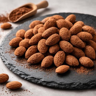 Cocoa roasted almonds