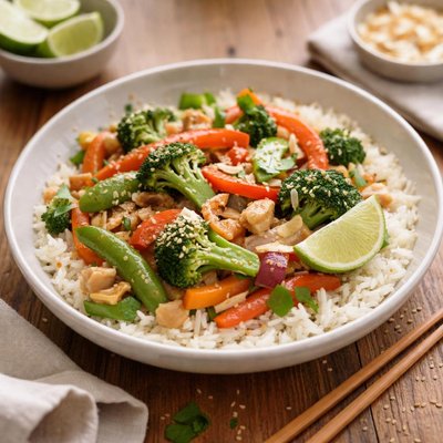 Coconut and vegetable stirfry
