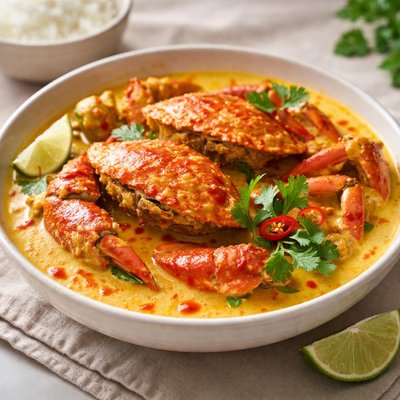 Coconut crab curry