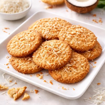 Coconut crisp cookies