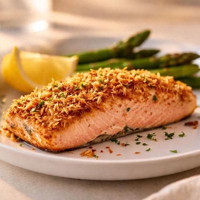 Coconut crusted salmon