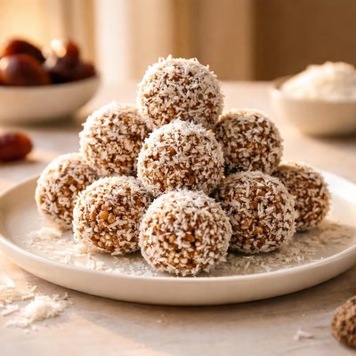 Coconut date balls