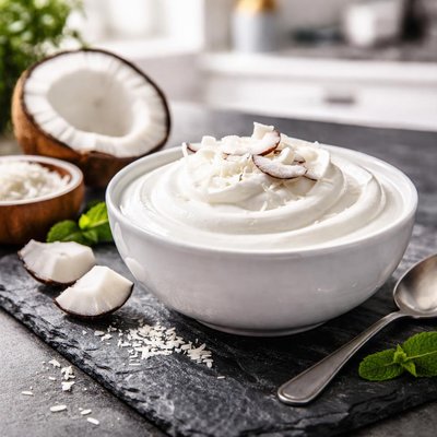 Coconut flavoured greek yoghurt