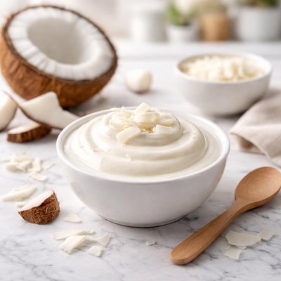 Coconut flavoured yoghurt