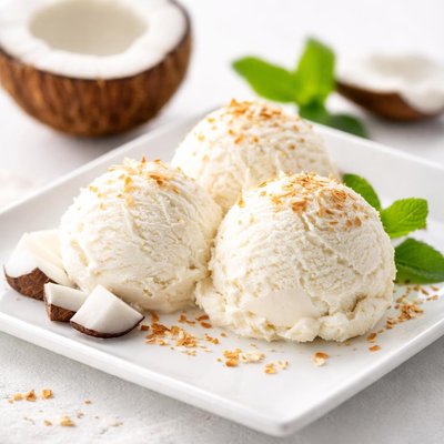 Coconut ice-cream