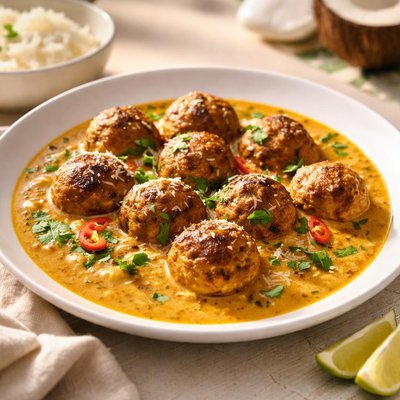 Coconut kebab curry