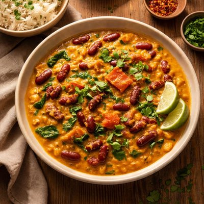 Coconut kidney bean curry