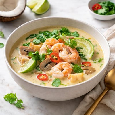 Coconut milk broth