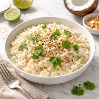 Coconut milk risotto