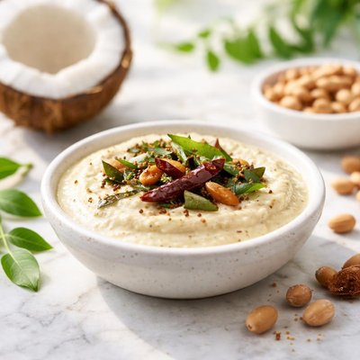 Coconut peanut chutney