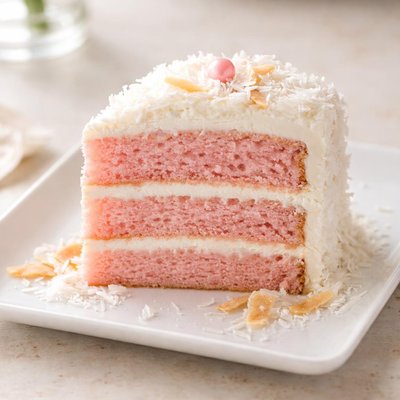 Coconut pink cake