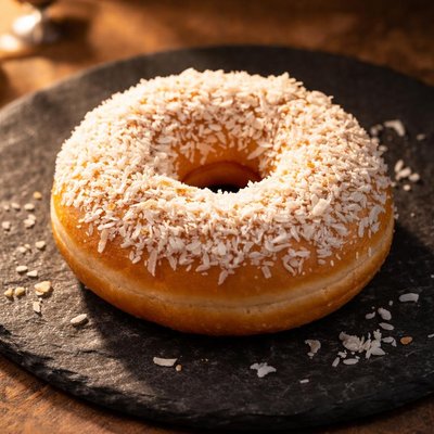 Coconut sprinkled donut