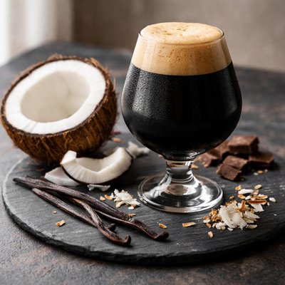 Coconut vanilla imperial stout