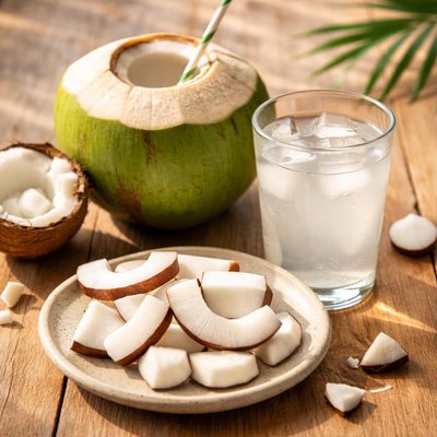 Coconut water and meat