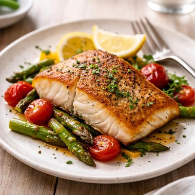 Cod fillet pan fried