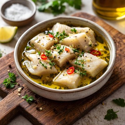Cod fish in oil