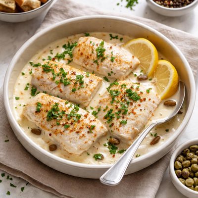 Cod with cream