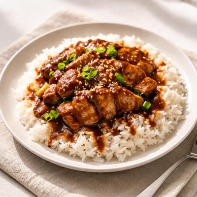 Coffe sauce pork rice