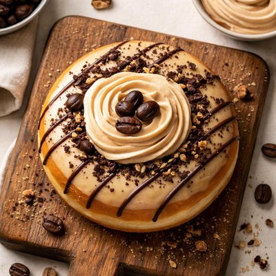 Coffee cream donut