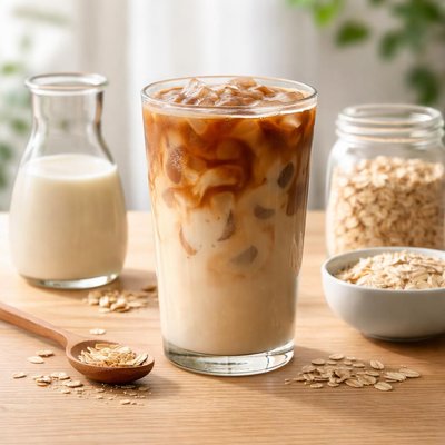 Coffee oat milk