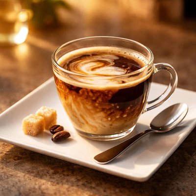 Coffee with a dash of milk