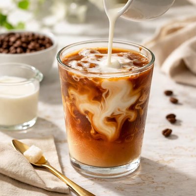 Coffee with creamed milk