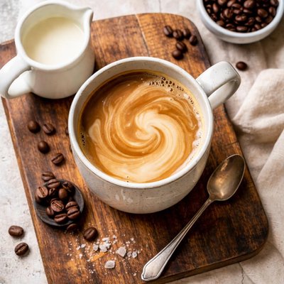 Coffee with french french vanilla creamer