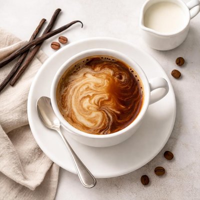 Coffee with french vanilla creamer