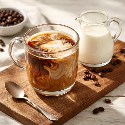 Coffee with half-and-half