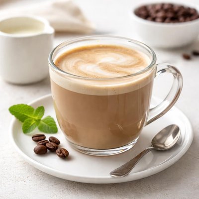 Coffee with low fat milk