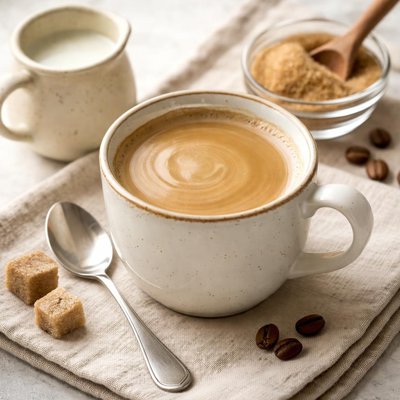 Coffee with milk sugar