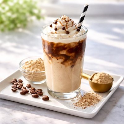 Coffee with protein shake